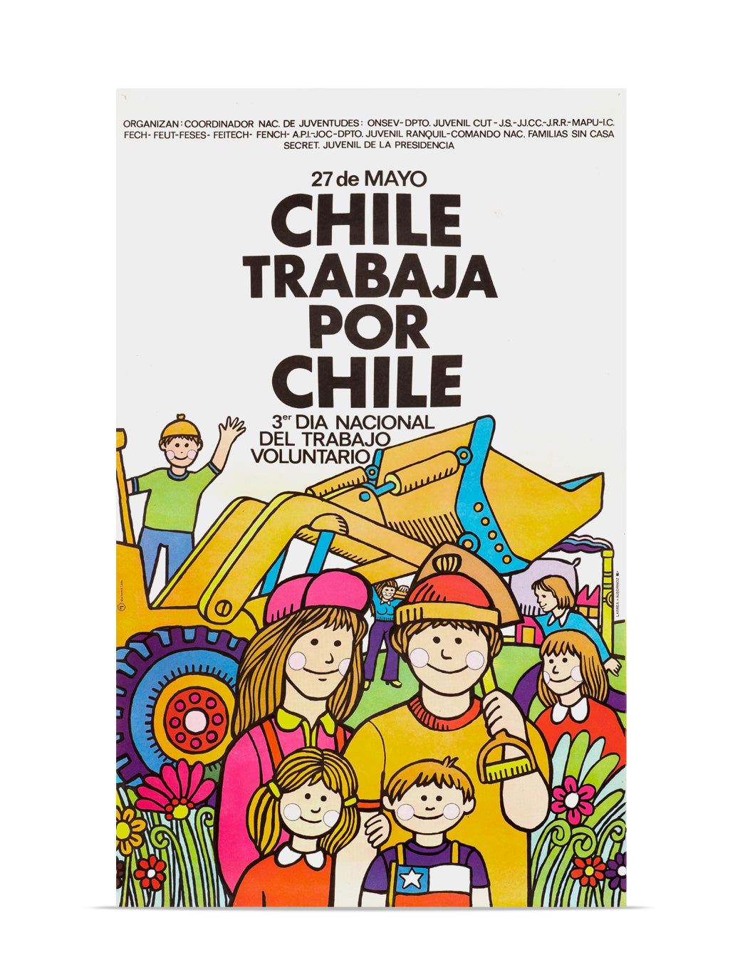 Afiche "Chile trabaja por Chile"