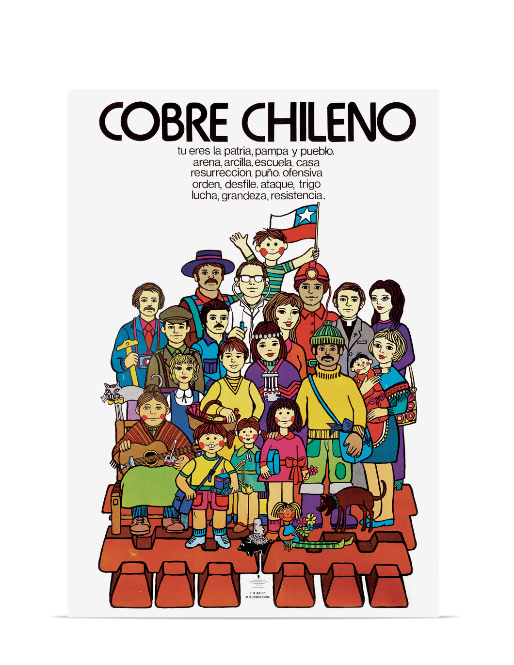 Afiche Enmarcado "Cobre Chileno"