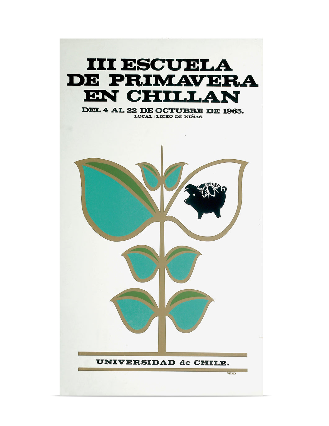 Afiche Enmarcado "3ª Escuela de Primavera en Chillán"