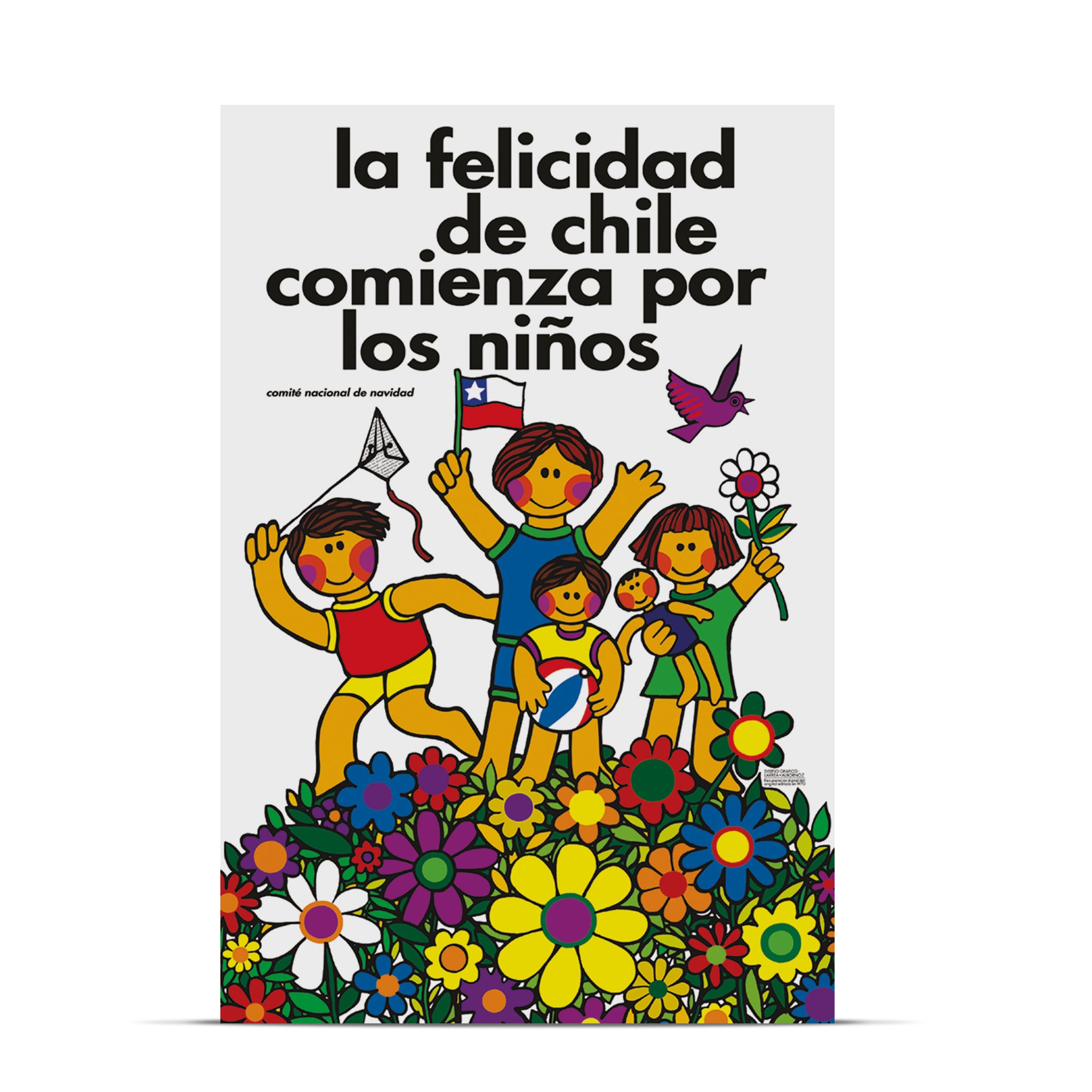 Afiche "La felicidad de Chile comienza por los niños"