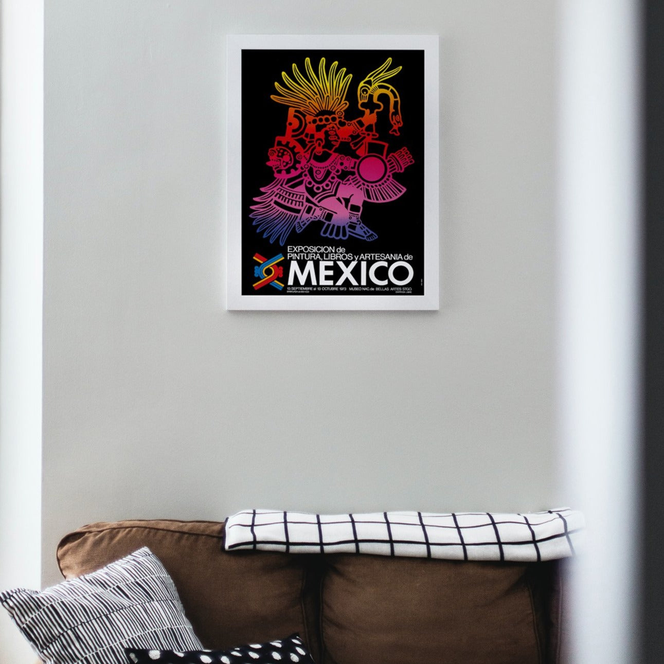 Afiche Enmarcado "Exposición Pinturas, Libros y Artesanías de México"