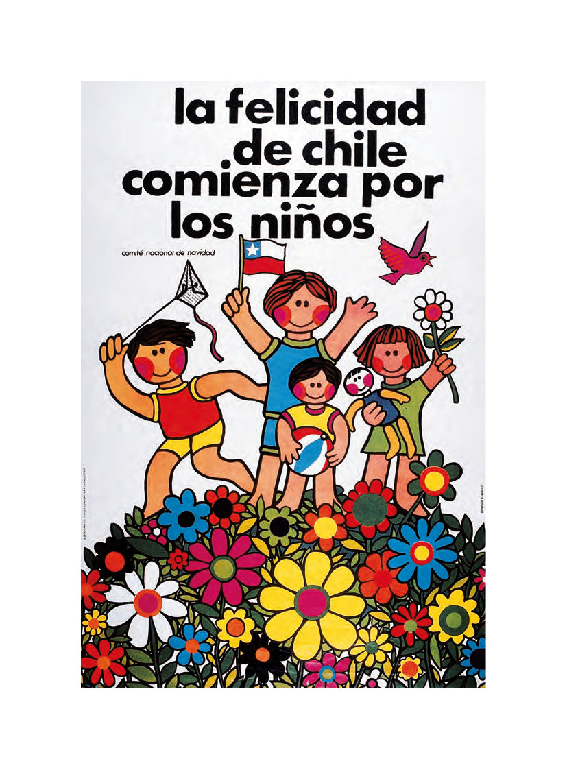 Postal "La felicidad de Chile comienza por los niños"