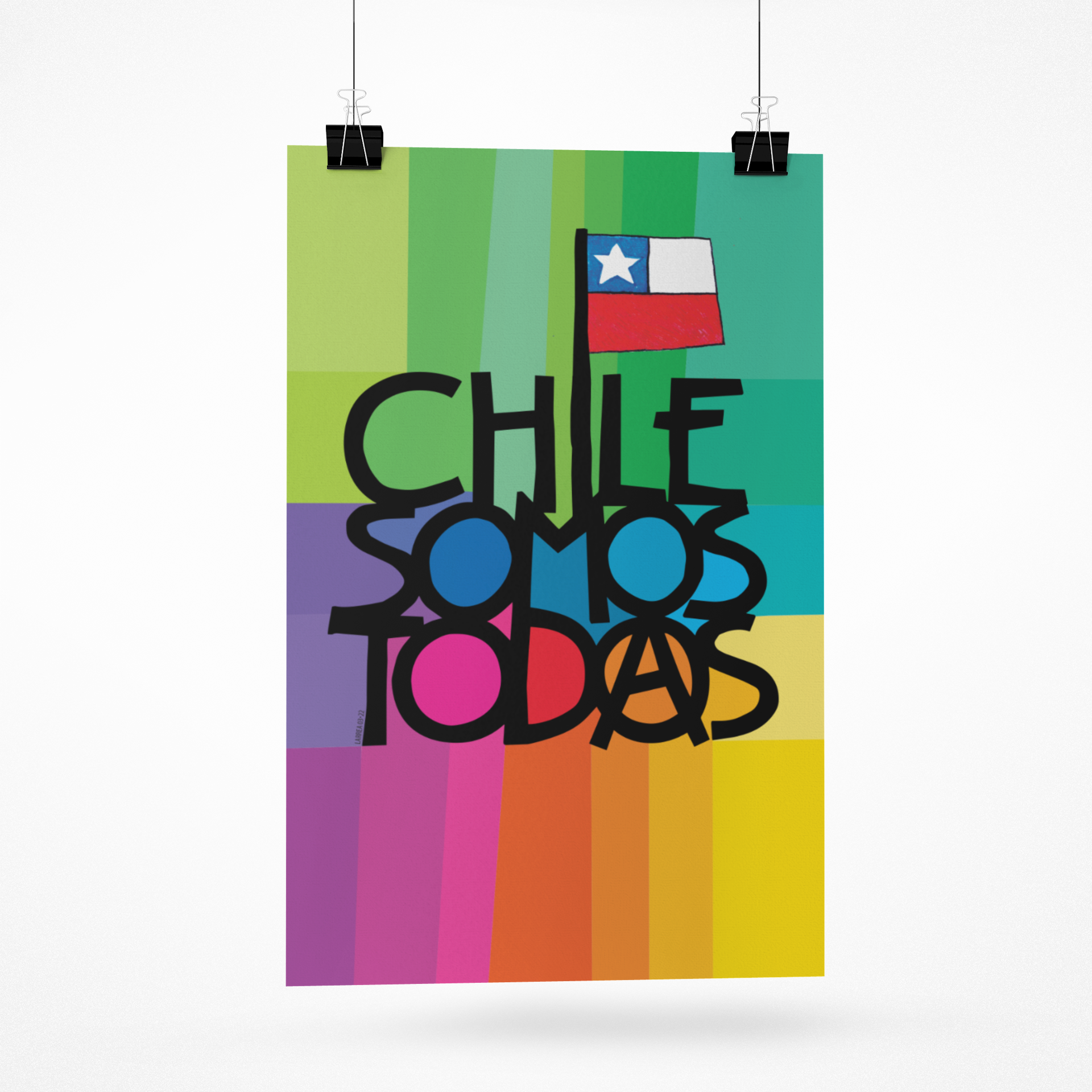 Afiche Enmarcado "Chile somos tod@s"