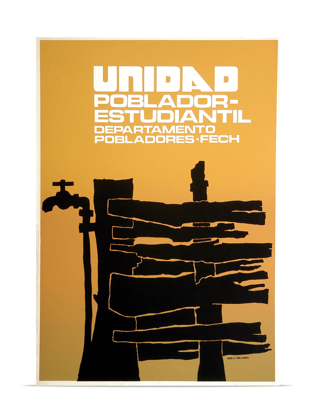 Afiche Enmarcado "Unidad Poblador - Estudiantil"